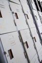 Rusted metal old school lockers Royalty Free Stock Photo