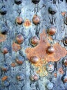 Rusted metal rivets Royalty Free Stock Photo