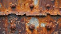 A rusted metal structure slowly eroding and crumbling under the corrosive effects of acid rain Royalty Free Stock Photo