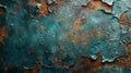 Rusted Metal Surface With Blue and Green Paint Royalty Free Stock Photo