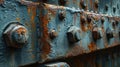 Rusted Metal Surface with Rivets and Knobs Royalty Free Stock Photo