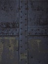 Rusted metal texture with rivets Royalty Free Stock Photo