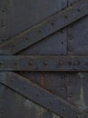 Rusted metal texture with rivets Royalty Free Stock Photo