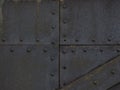 Rusted metal texture with rivets