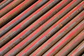 Rusted ms steel pipes diagonally arranged Royalty Free Stock Photo