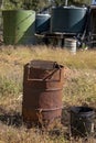 Rusted Old Drum Once Used By Sapphire Miners On The Gemfields Australia Royalty Free Stock Photo