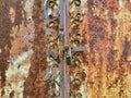 Rusted old metal door. Royalty Free Stock Photo