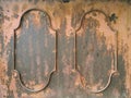 Weathered steel door. Royalty Free Stock Photo