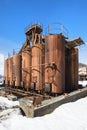 Former Grytviken whaling station, King Edward Cove, South Georgia, Antarctica Royalty Free Stock Photo