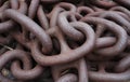 Rusted old ship anchor chain Royalty Free Stock Photo