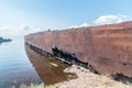 Rusted ORP Wicher English: Whirlwind wreck on the Hel Beach