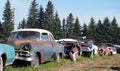 Rusted Out Antique Cars Royalty Free Stock Photo