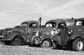 Rusted Out Antique Cars Royalty Free Stock Photo