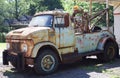 Rusted out early 1940s Ford Tow truck