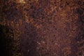 Rusted and oxidized metal texture. Background of the old ferrum sheet. Grunge wall with streaks of pitting. Concept of abstract Royalty Free Stock Photo