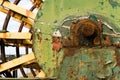 Rusted Paddle Wheel Retired Riverboat Royalty Free Stock Photo