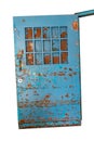 Rusted and paint chipped door