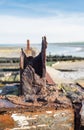 Rusted part of an old jetty Royalty Free Stock Photo