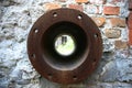 Rusted pipe flange