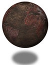 Rusted Planet Earth Royalty Free Stock Photo