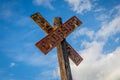 Rusted Railroad Crossing Sign