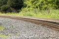 Rusted railroad track