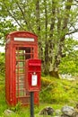 rusted red telephone booth post box Royalty Free Stock Photo