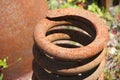 Rusted round metal