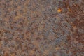 Rusted sheet metal background texture.Brown