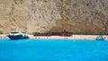 Rusted Shipwreck on Navagio Beach, Zakynthos, Greece Royalty Free Stock Photo