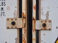 Rusted Steel Hinges Royalty Free Stock Photo