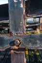 Rusted steel connections from close Royalty Free Stock Photo