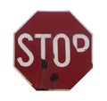 Rusted stop sign