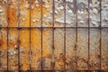 rusted texture on a metal gate