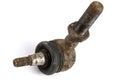 Rusted tie rod end Royalty Free Stock Photo