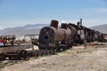 Rusted Train Cemetery in Uyuni, Bolivia