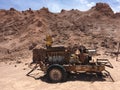 Rusted truck in the Valle de la Luna in the Atacama Desert, Chile Royalty Free Stock Photo