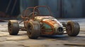 Rusted Vintage Racer: A Textural Exploration In Zbrush