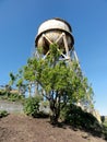 Rusted Water Tower on Alcatraz island Royalty Free Stock Photo