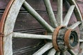 Rusted wheel in Latvia in Sabile town. Royalty Free Stock Photo