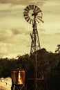 Rusted windmill in the countryside Royalty Free Stock Photo