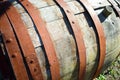 Rusted Wooden barrel Royalty Free Stock Photo