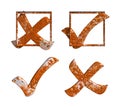 Rust Yes No Tick Cross with box