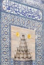 Rustem pasha mosque mihrab. Iznik tiles. Istanbul, Turkey