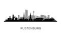 Rustenburg Skyline Black Silhouette Vector Royalty Free Stock Photo