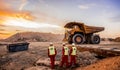 Large Dump Trucks transporting Platinum palladium