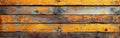 Rustic Abstract Wooden Texture: Yellow Orange Painted Grain for Wall, Floor or Table - Grunge Wood Background Banner Royalty Free Stock Photo