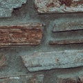 Rustic and aged wallstone, exterior wall Royalty Free Stock Photo