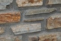 rustic and aged wallstone, exterior wall Royalty Free Stock Photo