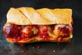 Rustic american italian meatball sandwich Royalty Free Stock Photo